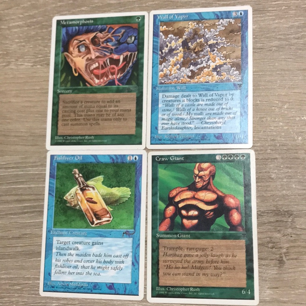 Vintage 1995 Magic the Gathering (MTG) Chronicles Set of 4
